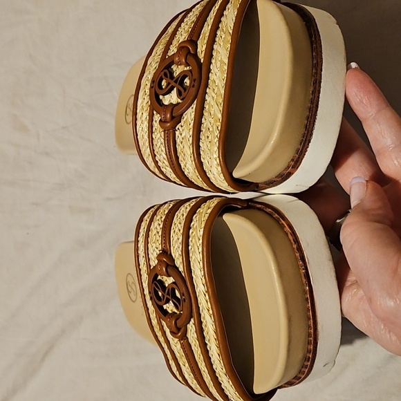 EUC Sam And Libby Wicker/straw Slides - Picture 5 of 11